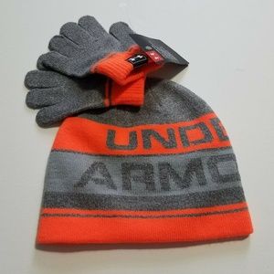 under armour hat and glove set